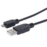 IC-CO-307161-CABLE DE TRANSFERENCIA DE DATOS 307161 CABLE USB A-MICRO B V2.0 1 M NEGRO MACHO A MAC...