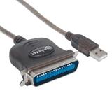 IC-CO-317016-CABLE MANHATTAN 0317016 USB A CENTRONICS 1.8M NEGRO MACHO A HEMBRA