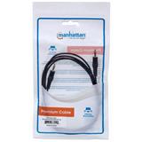 IC-CO-334594-CABLE MANHATTAN 334594 AUDIO 3.5 MM 1.8 METROS NEGRO MACHO A MACHO