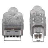 IC-CO-340458-CABLE MANHATTAN 340458 USB 3 METROS GRIS A MACHO A B MACHO