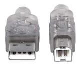 IC-CO-345408-CABLE MANHATTAN 345408 USB A-B 7.6 METROS PLATA MACHO A MACHO