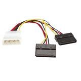 IC-CO-349369-CABLE MANHATTAN 349369 PULG.YPULG. 1 MOLEX A 2 SATA DE 15 PIN NEGRO 0.15 METROS