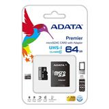 ME-ADA-SDC1064G-MEMORIA MICRO SD ADATA AUSDX64GUICL10-RA1 DE 64 GB CLASE 10 CON ADAPTADOR