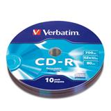 VER-DIS-96250C-DISCO COMPACTO CD-R VERBATIM VB96250 700 MB VELOCIDAD 52X PAQUETE DE 10 PIEZAS