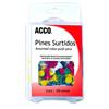 PIN ACCO P1167 CON CABEZA PLASTICA DE COLORES PUNTA DE METAL 1 BLISTER C/100 PIEZAS-Acco