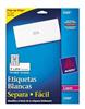 ETIQUETAS SEPARA FACIL BLANCAS AVERY 5260 DE 2.5X6.7 CM 1 PAQUETE-Avery