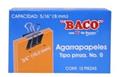 SUJETADOCUMENTOS MINI BACO PARA UN GROSOR APROXIMADO DE 8 MM 1 CAJA 12 PIEZAS-Baco