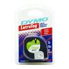 CINTA PARA ROTULADOR DYMO LETRATAG COLOR NEGRO SOBRE COLOR BLANCO TAMAÑO 12MM X 4M-Berol