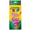 LAPICES DE COLORES CRAYOLA CM-12L DE MADERA 1 CAJA CON 12 PIEZAS-Crayola