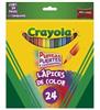 LAPICES DE COLORES CRAYOLA CM-24L DE MADERA 1 CAJA CON 24 PIEZAS-Crayola