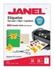 ETIQUETAS BLANCAS JANEL J-5165 DE 216 X 279 MM 1 PAQUETE(25 HOJAS)-Janel