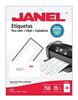 ETIQUETAS BLANCAS JANEL J-5260 DE 2.5X6.7 CM 1 PAQUETE(25 HOJAS)-Janel