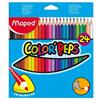 LAPICES DE COLORES MAPED 183224 DE MADERA 1 CAJA CON 24 PIEZAS-Maped