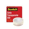 CINTA ADHESIVA CORTE FACIL SCOTCH 550 TRANSPARENTE DE 12 MM X 33 M 1 PZA-3M