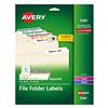 ETIQUETA MULTICOLOR PARA FOLDER LASER/INKJET 750 ETIQUETAS-Avery