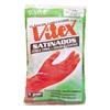 GUANTES DE HULE VITEX DEL NUMERO 9 USO DOMESTICO COLOR ROJO 1 PZA-Vitex