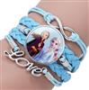 Disney Pulsera de princesa Elsa y Ana AZUL-Versátil